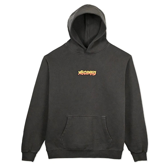 No-Comply Flames Hoodie - Washed Black