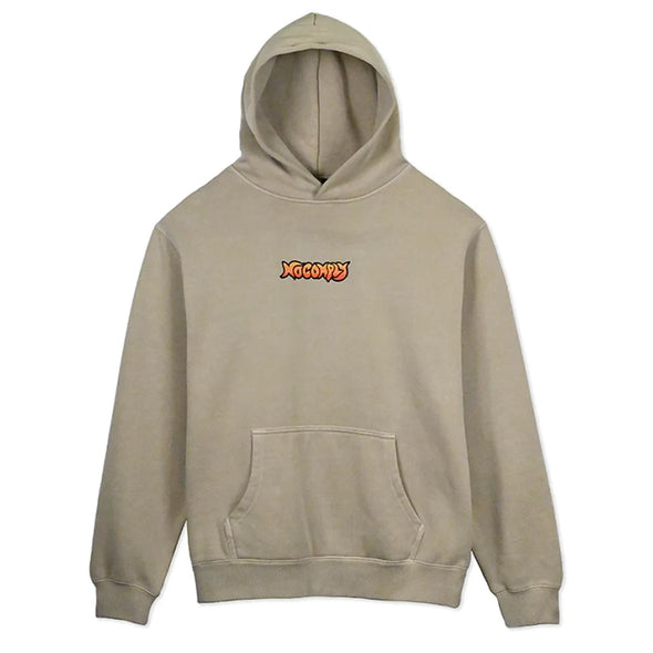 No-Comply Flames Hoodie - Washed Tan