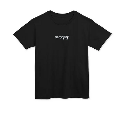 No-Comply Embroidered Script Youth Tee Shirt - Black