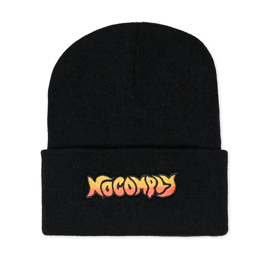 No-Comply Flame Beanie - Black