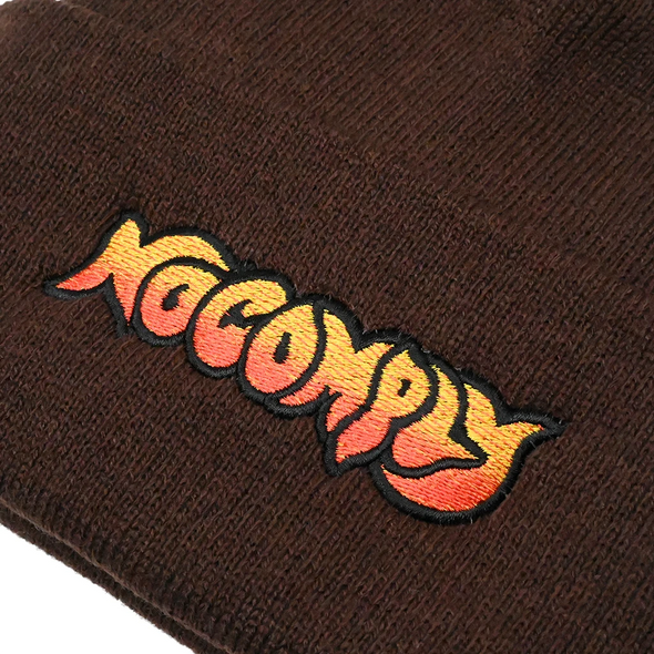 No-Comply Flame Beanie - Brown