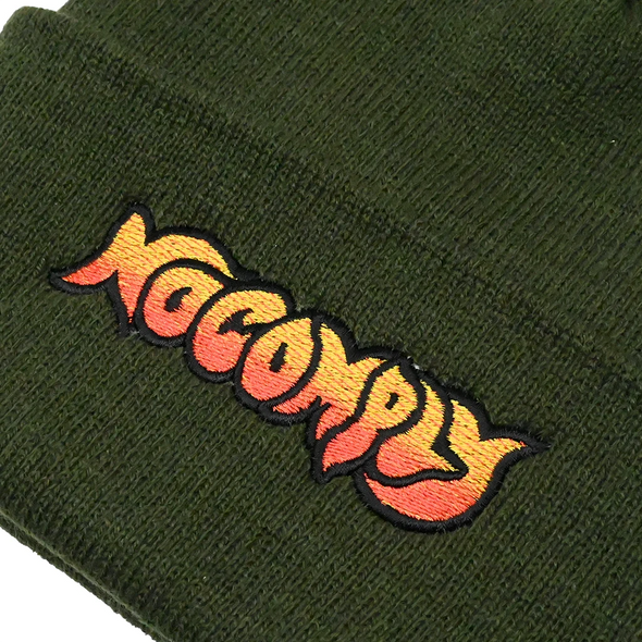 No-Comply Flame Beanie - Olive