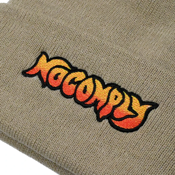 No-Comply Flame Beanie - Stone