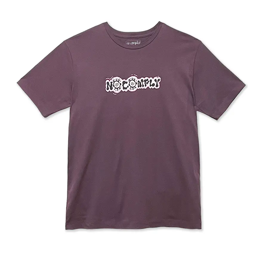 No-Comply Trademark Tee Shirt - Lilac – No Comply Skateshop