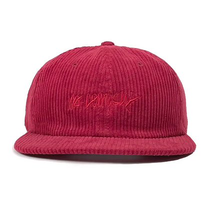 No-Comply Script Check Corduroy Hat - Ruby