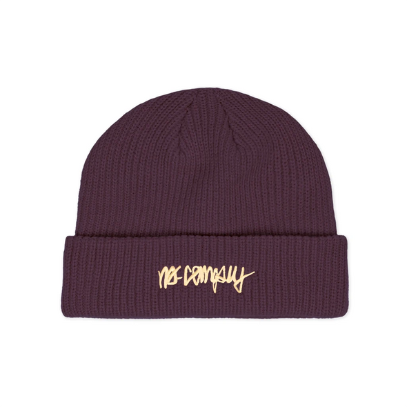 No-Comply Script Check Beanie - Purple