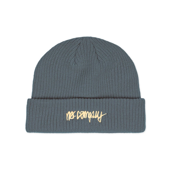 No-Comply Script Check Beanie - Steel Blue