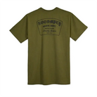 No-Comply Skate Dept. Army tee shirt with black print logo on back, 100% cotton, made in Central Texas.