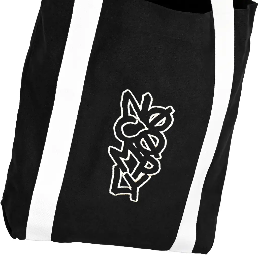 No-Comply Stacked Two Tone Tote Bag - Black