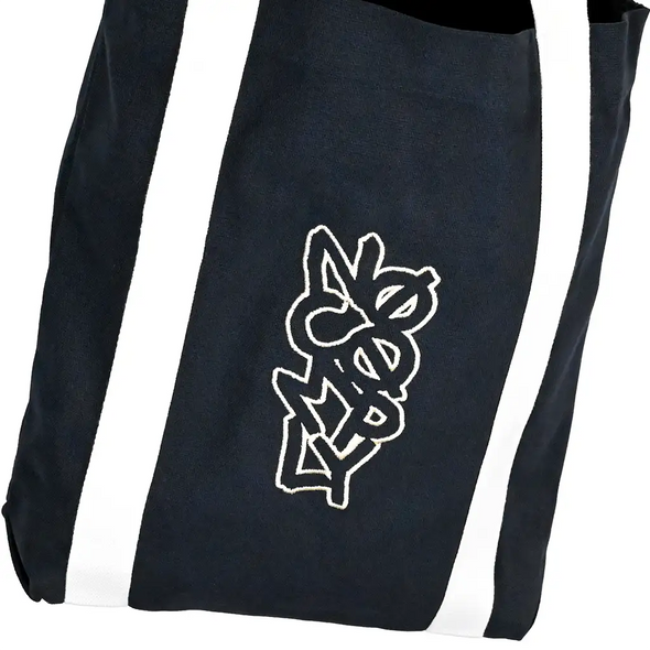 No-Comply Stacked Two Tone Tote Bag - Navy