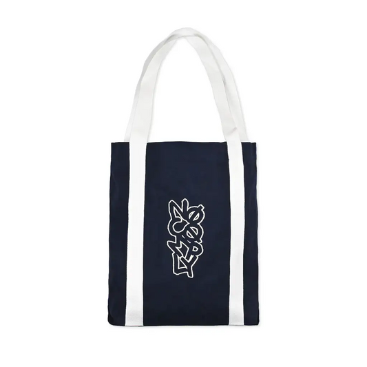 No-Comply Stacked Two Tone Tote Bag - Navy