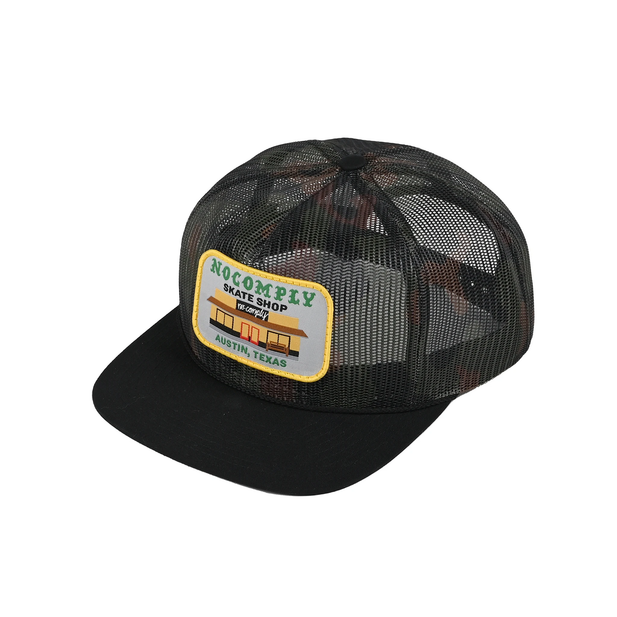 No-Comply Store Front Snapback Hat - Camo | No-Comply Skateshop