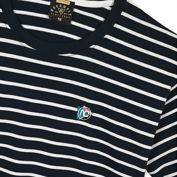 No-Comply VCL Tri-Arch Mini Embroidered Tee Shirt - Navy