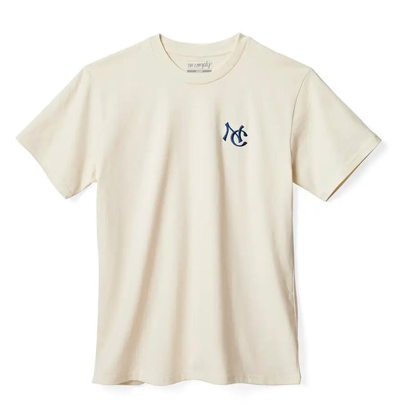 No-Comply NC Embroidered Tee Shirt - Cream
