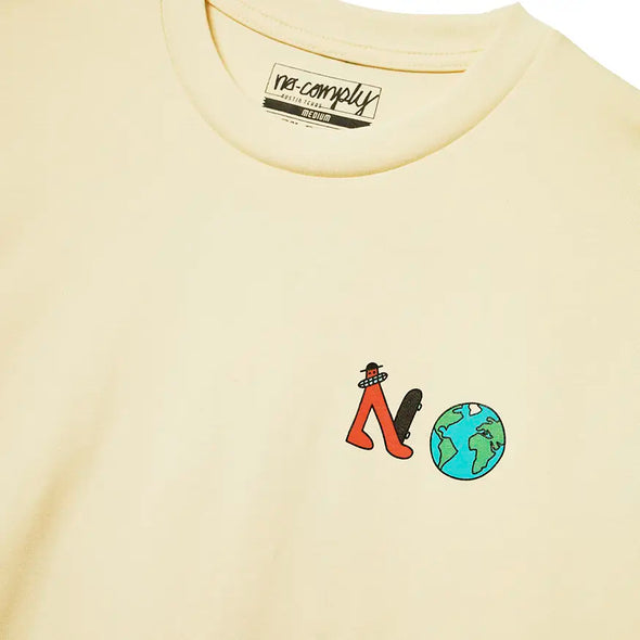 No-Comply 16th Anniversary Deck Design Winner Tee Shirt - Cream