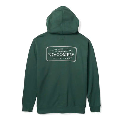 Sudadera con capucha y cremallera de cultivo local de No-Comply - Verde lavado