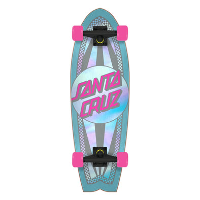 Santa Cruz Prismatic Dot Shark Cruzer Complete Skateboard 8.8