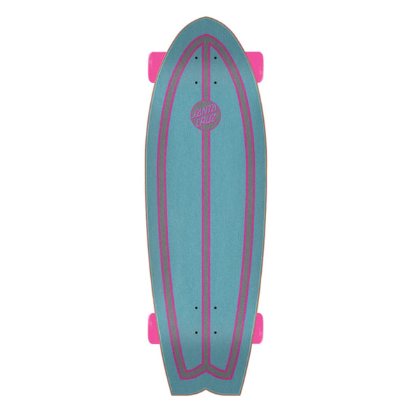 Santa Cruz Prismatic Dot Shark Cruzer Complete Skateboard 8.8