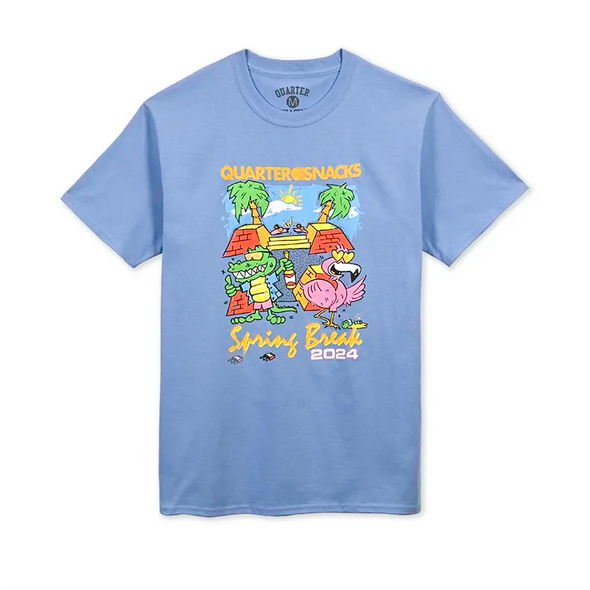 Quartersnacks Spring Break Tee Shirt - Carolina Blue