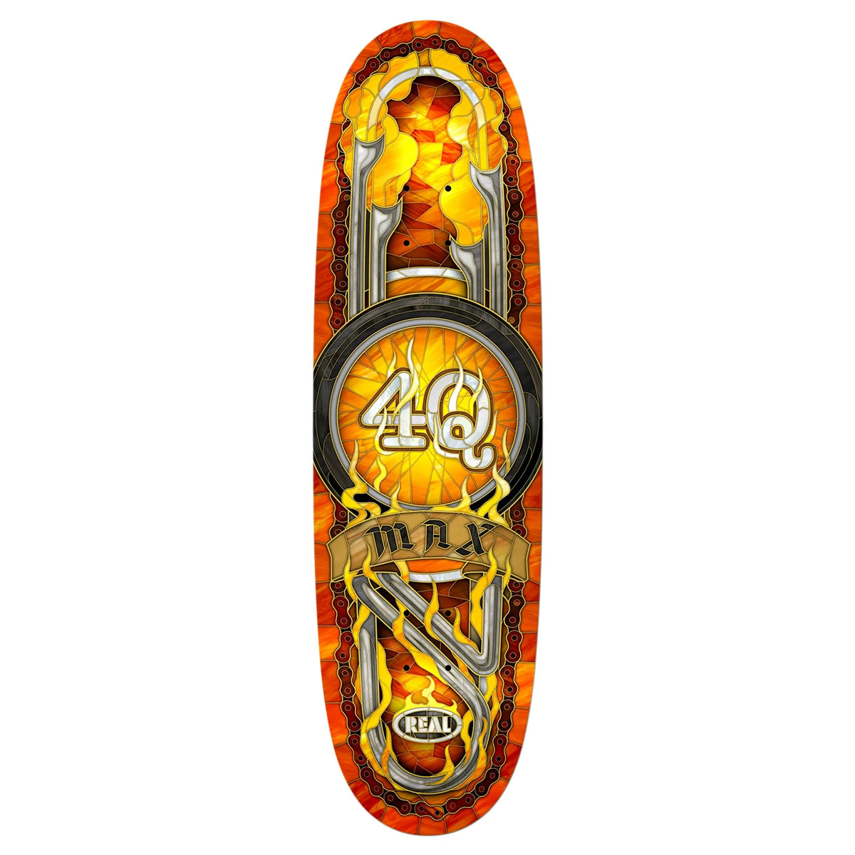 REAL SKATEBOARDS デッキ Real Skateboards Max 4Q Cathedral Deck 9.1 | No-Comply ATX – No