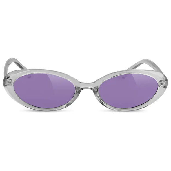 Glassy Stanton Polarized Sunglasses - Clear/Purple Lens