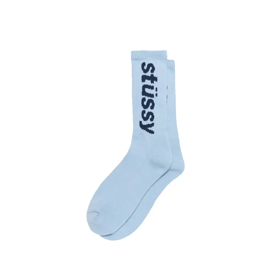 Stüssy Helvetica Crew Socks - Sky Blue – No Comply Skateshop