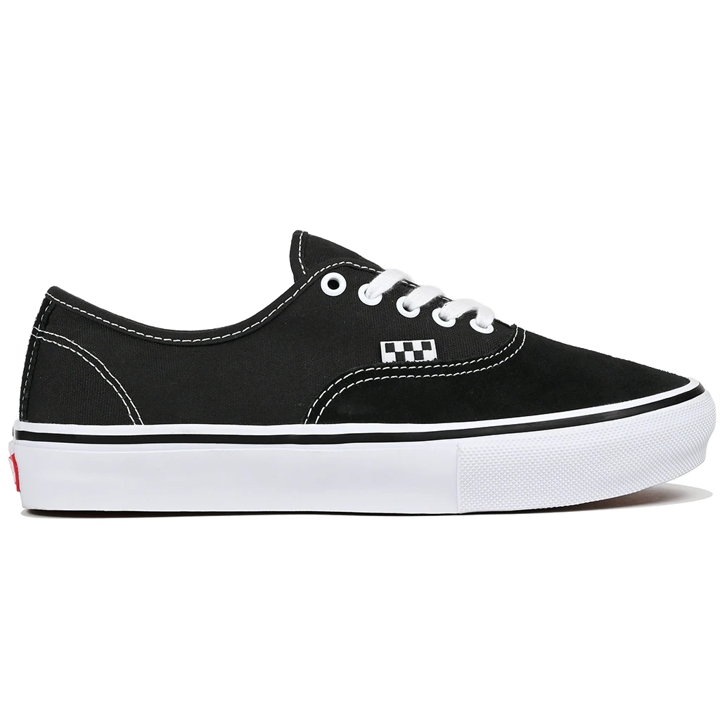 Vans Skate Authentic Skateboarding Shoe - Black/White | No-Comply