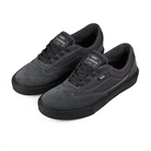 Pair of black and gray Vans Curren sneakers on a white background