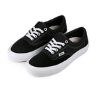 A pair of Vans Skateboarding black Skate Era sneaker on a white background