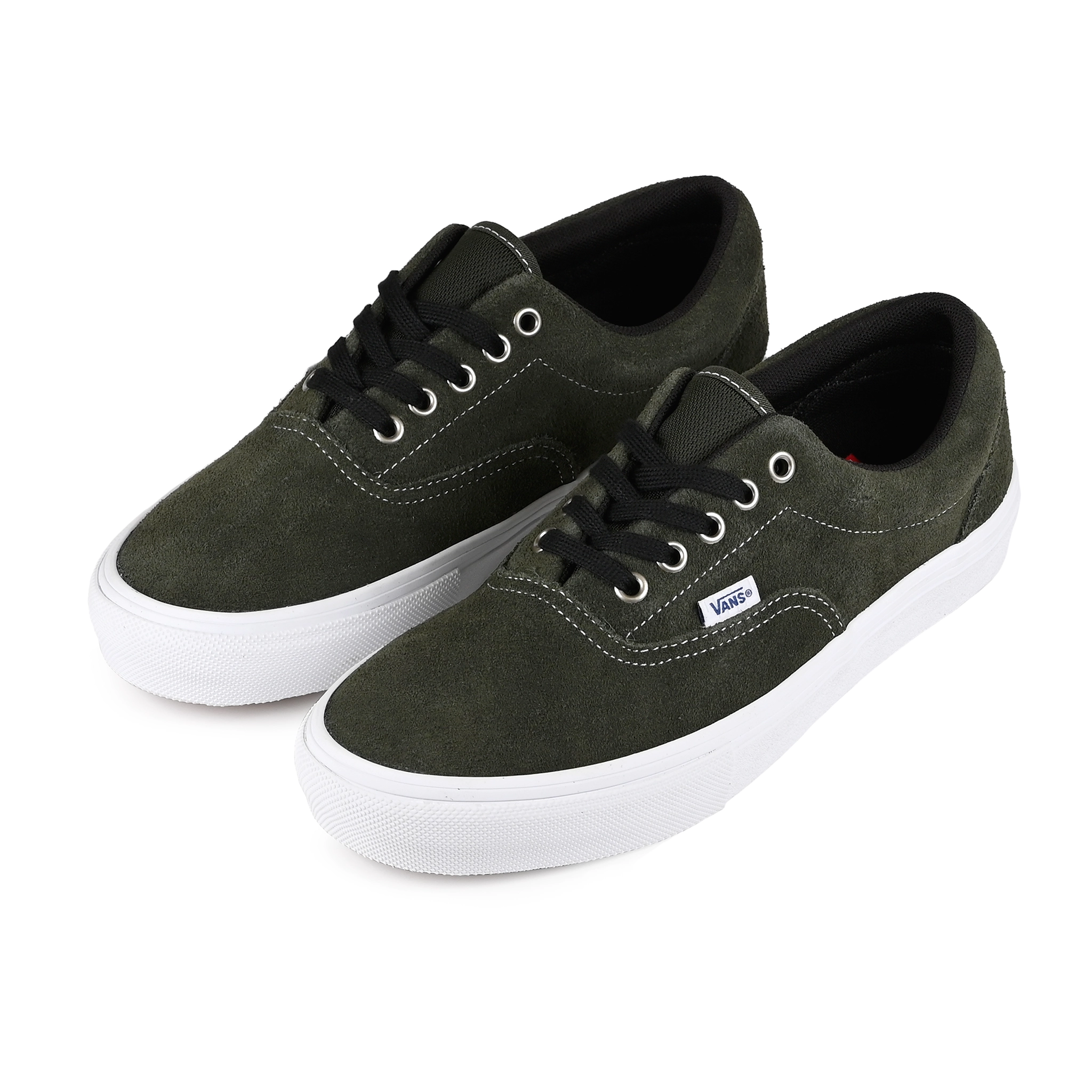 A pair of Obsidian fern Vans Skateboarding Skate Era skateboard sneakers on a white background