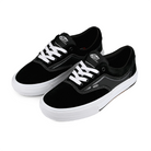 A pair of Vans Era Wafflecup sneakers in black and white with a visible brand logo on a white background