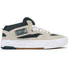 Vans Half Cab Wafflecup sneaker in tan and green with a visible brand logo on a white background