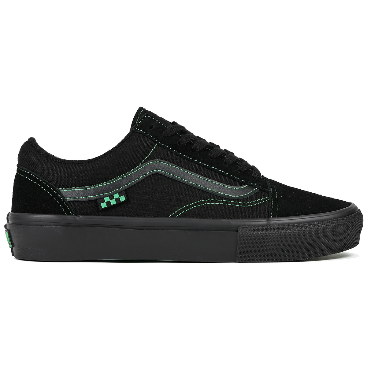 Vans Skate Old Skool Skateboarding Shoe - Black/Green | No-Comply 