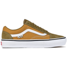 Light khaki and olive Vans Skateboarding Skate Old Skool skateboard sneaker on a white background