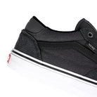 Close up of Asphalt and white Vans Skateboarding Rowan Zorilla pro model men's skateboard sneaker on a white background