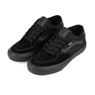 A pair of Vans Rowan sneakers in black with black sole on a white background