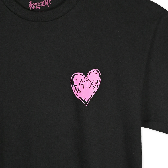 Welcome Skateboards x No-Comply Heartwise Tee Shirt - Black