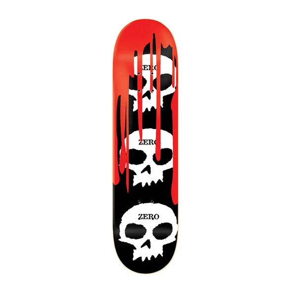 Zero Skateboards 3 Skull Blood Deck 7.25