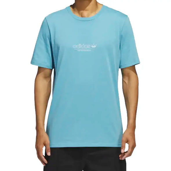 Adidas Skateboarding 4.0 Strike Through Logo Tee Shirt - Blue