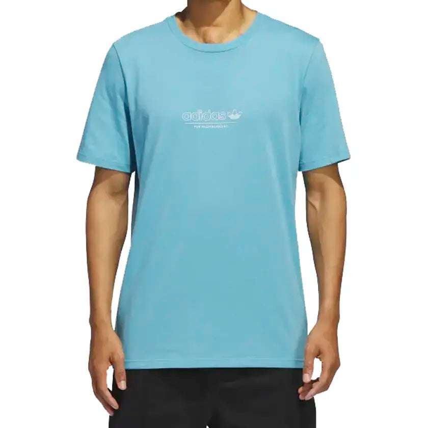 Adidas 4.0 Strike Through Logo Tee Shirt - Blue – No Skateshop
