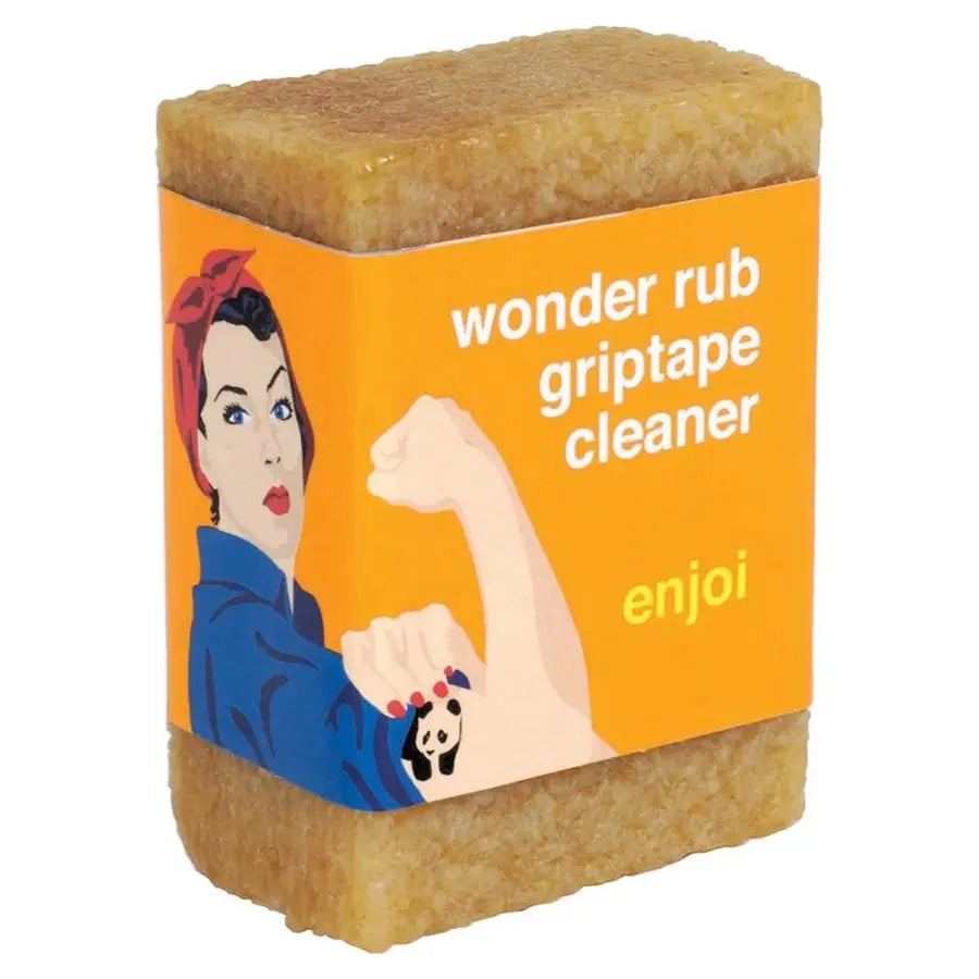 1 inch by 3 inch rubber Wonder Rub griptape cleaner by Enjoi Skateboards, available at No-Comply Skate Shop in Austin, TX 