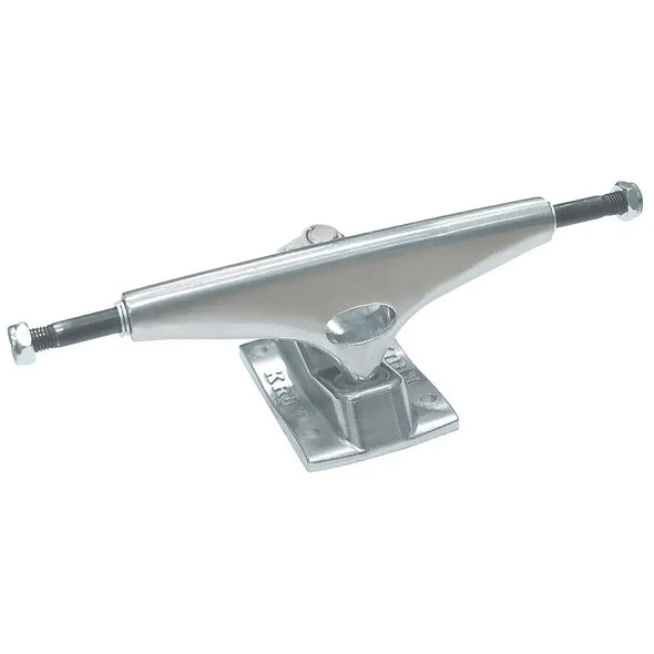 Silver polished Krux K5 skateboard truck, available at No-Comply Skate Shop in Austin, TX
