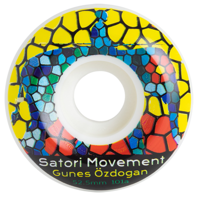 Satori Wheels 52.5mm Ozdogan Stain Glass Conical 80b Skateboard Wheels