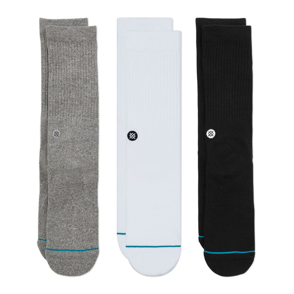 Stance Classic Crew Icon paquete de 3 calcetines multicolores