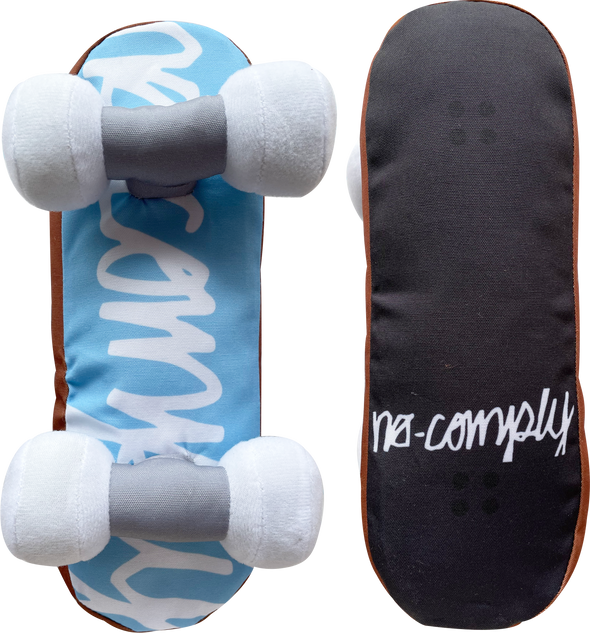 No-Comply Skateboard Dog Toy Script Logo - Blue