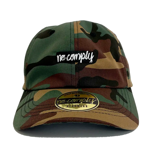 No-Comply Script Box Logo Dad Hat - Camo