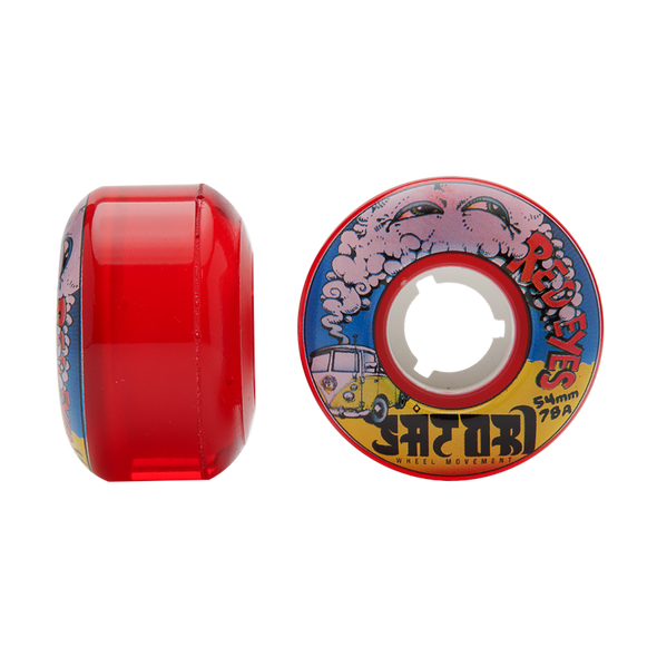 Satori Wheels 54mm Red Eyes 78a ruedas de skate