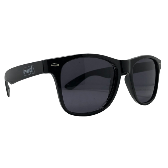No-Comply Script Box Logo Sunglasses - Black