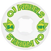 White OJs 54 millimeter green Concentrate skateboard wheels, available at No-Comply Skate Shop in Austin, TX