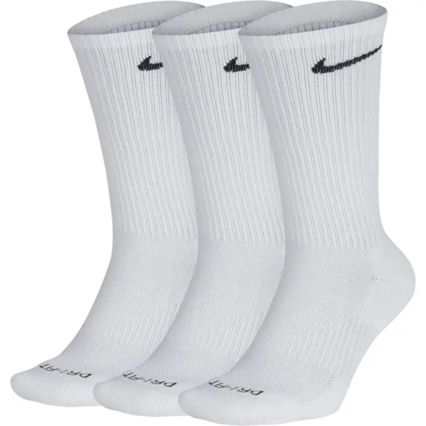 Nike Everyday Plus Cushioned Crew Socks 3 Pack White No